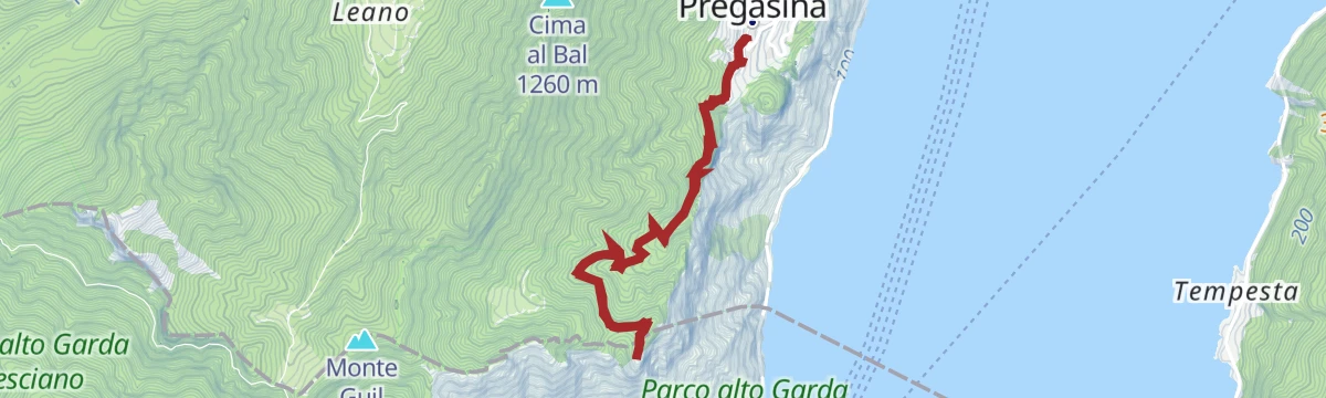 Route map: Punta Larici